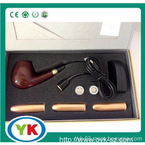 Classical E-pipe electronic cigarette, with dry herb and solid oil